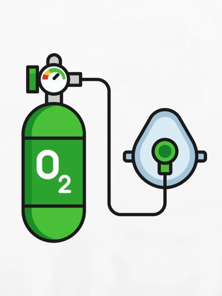 Grüner Sauerstofftank