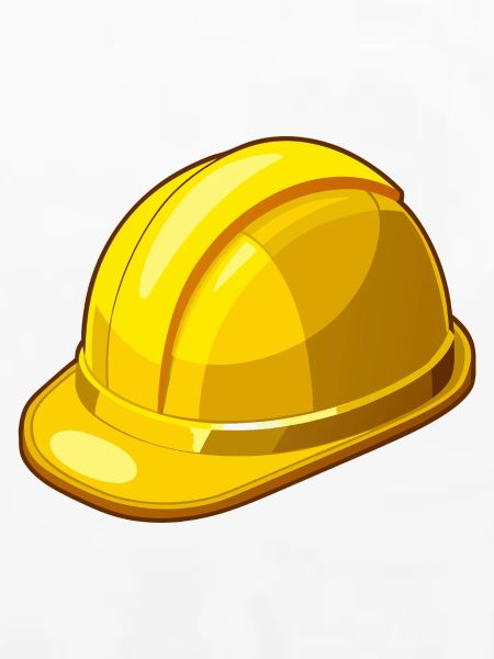 Gelber Schutzhelm