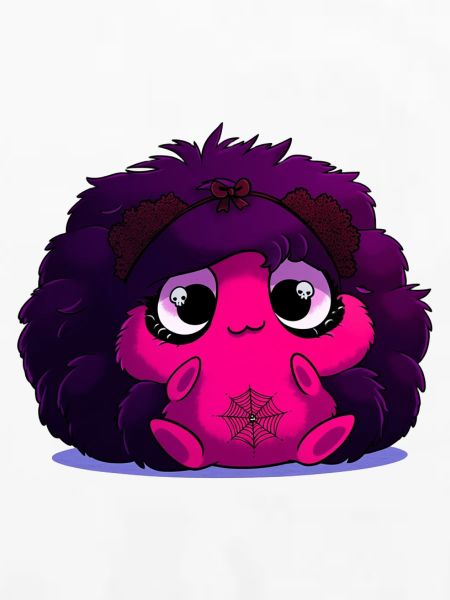 Nerz-Puff mit Spinnennetz
