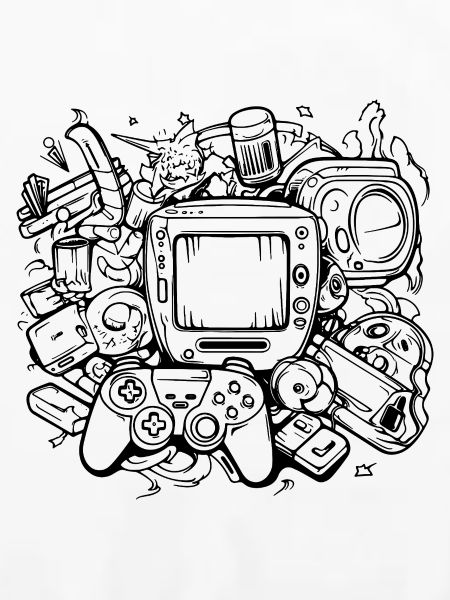 PC Gaming Zeichnung