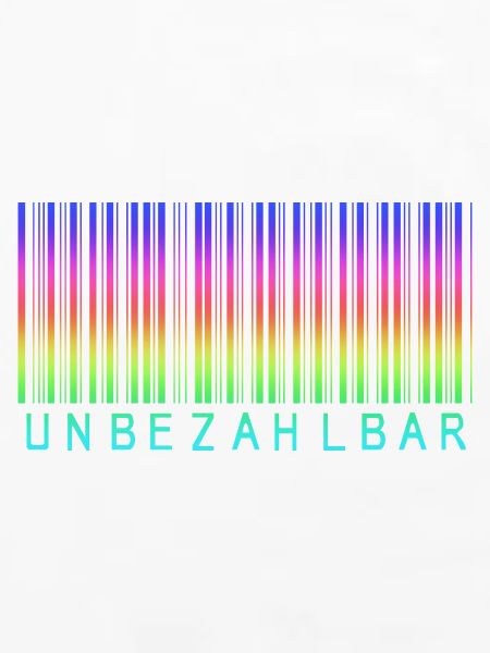 Barcode Regenbogen "UNBEZAHLBAR" 
