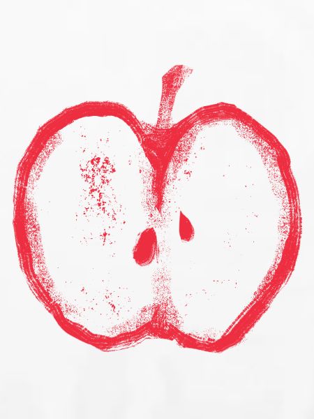Roter Apfelschnitt Silhouette