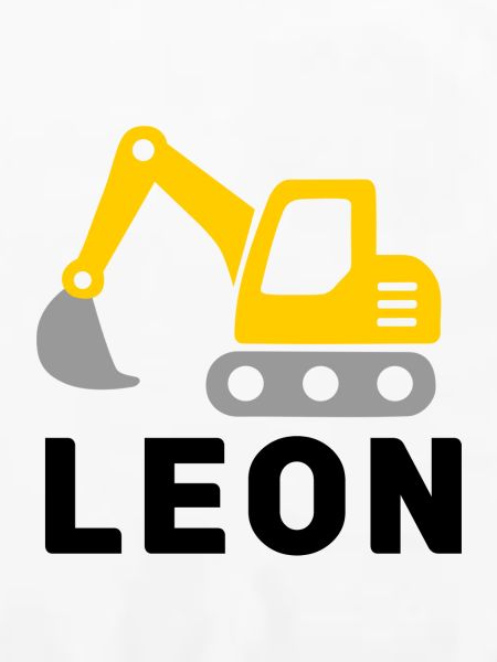 Leon Print mit Bagger Motiv