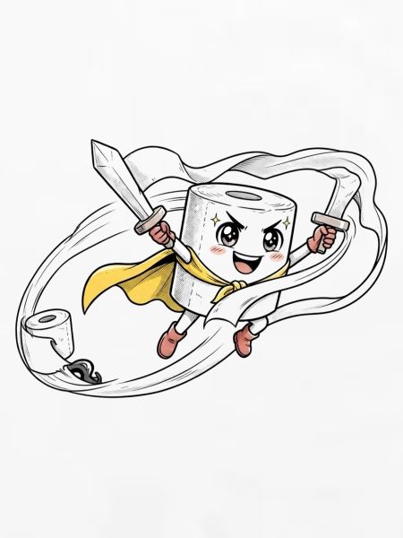 Klopapier-Ninja Superheld