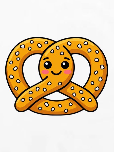 Lächelnde Brezel
