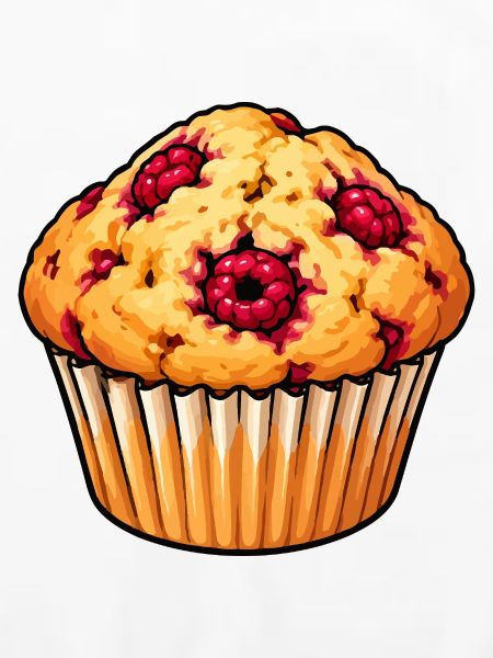 Himbeer-Muffin Cartoon