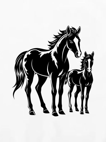 Pferd und Fohlen