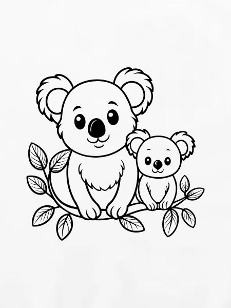Koala mit Baby