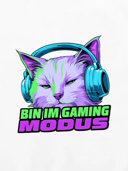 Gaming-Modus Katze mit Kopfhörer