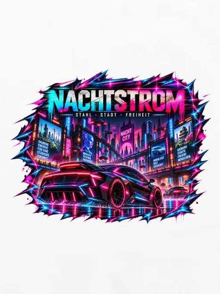 Nachtstrom Neonrenner Stadt