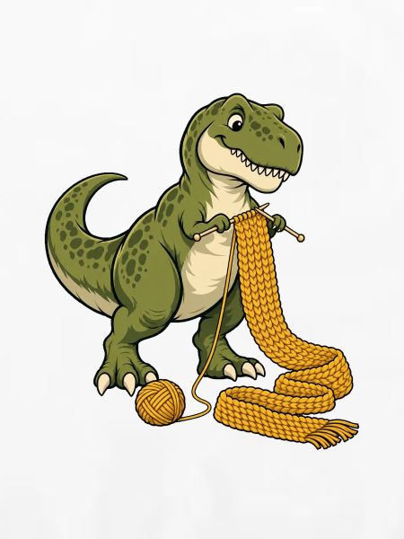 Strickender T-Rex