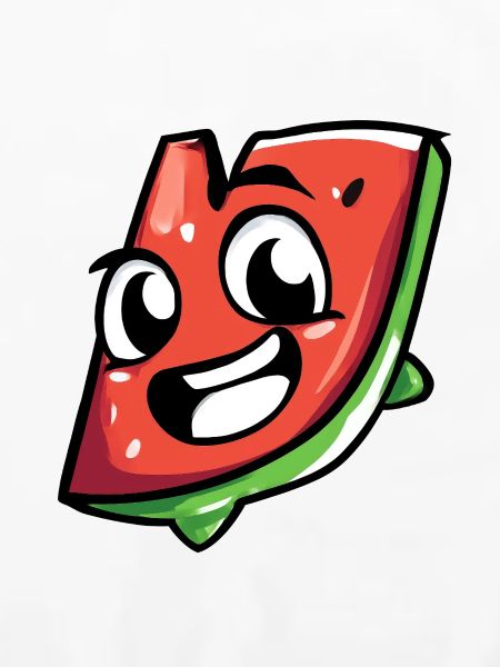 Frech-fröhliche Wassermelonen Scheibe