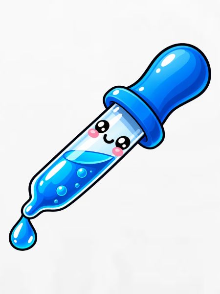 Kawaii Blauer Tropfendropper