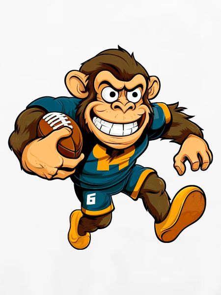 Affe Rugbyspieler