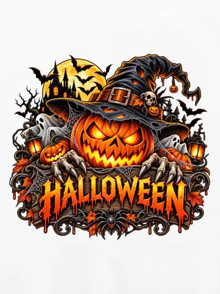 Halloween Kürbis Hexenhut