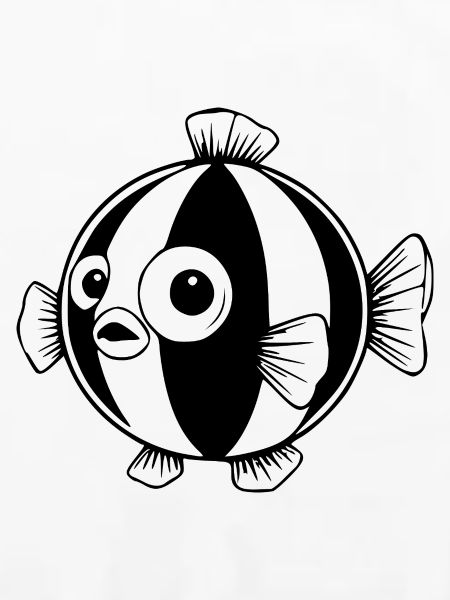 Lustiger Comic Kugelfisch Geschenk 