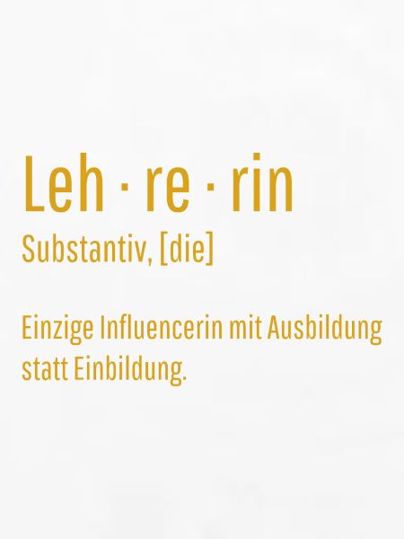 Lehrerin Substantiv Influencerin Schule Geschenk