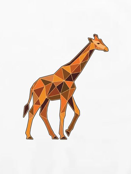 Poly Stil Giraffe