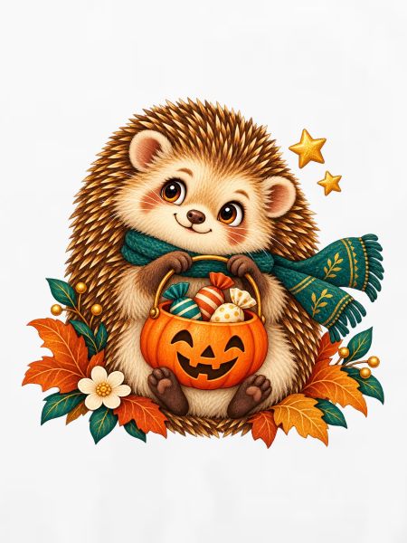 Igel-Herbst-Kürbis Halloween