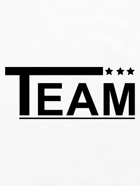 Team mit Sternen schwarz
