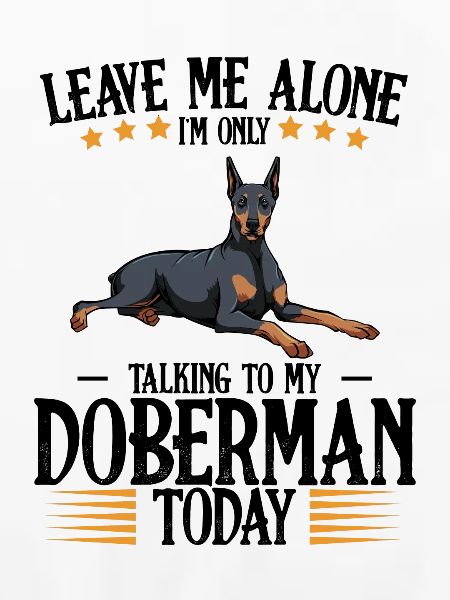 Dobermann Graphic mit Sternenkranz
