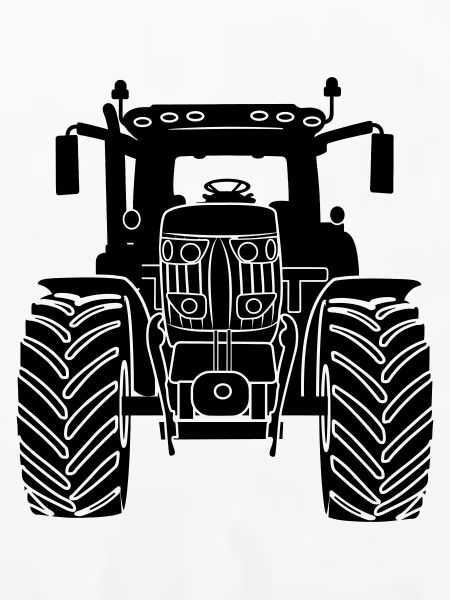 Vorderansicht des Ackerschleppers