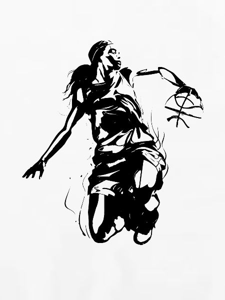 Basketballerin Grafik