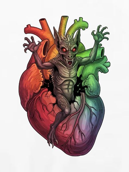 Herzmonster im Regenbogensturm