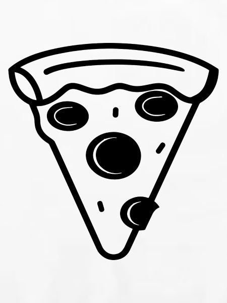 Pizza Stück Zeichnung