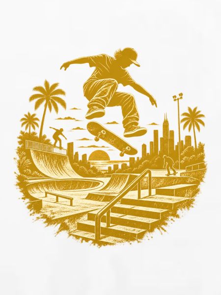 Sunset Skater in Palm Park