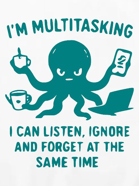 Multitasking Tintenfisch Humor