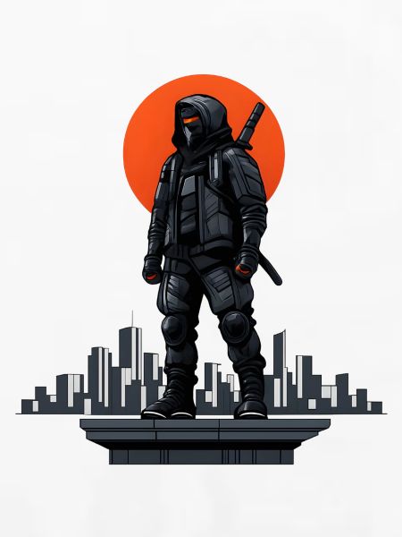 Ninja im Neonmond