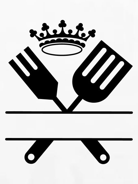 Grillbesteck Monogramm mit Krone