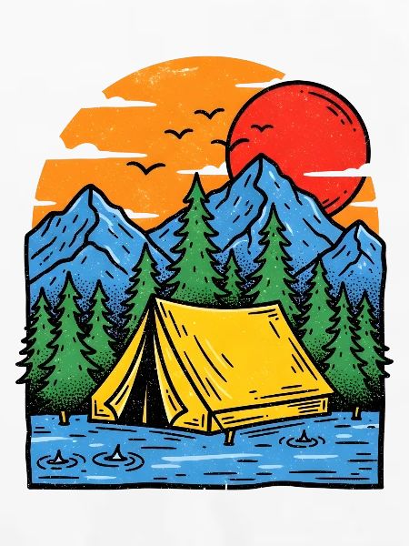Camping am Bergsee Abendrot