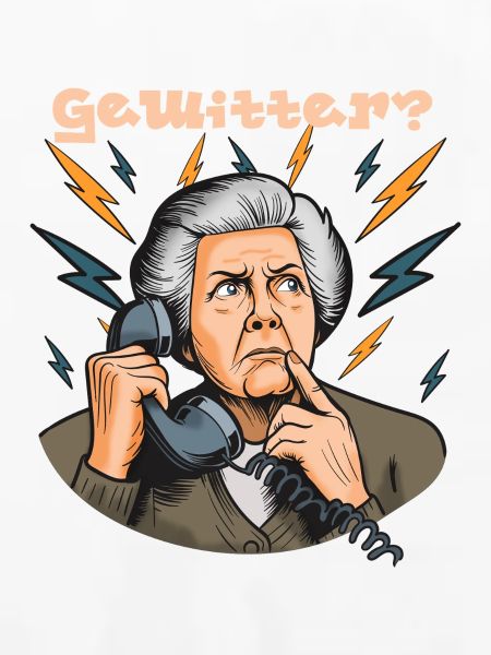 Gewitterruf Großmutter am Telefon, Gewitter?