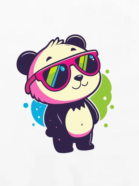 Niedliche Panda-Neonbrille