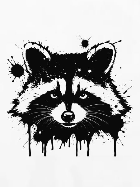 Waschbär Splash Black
