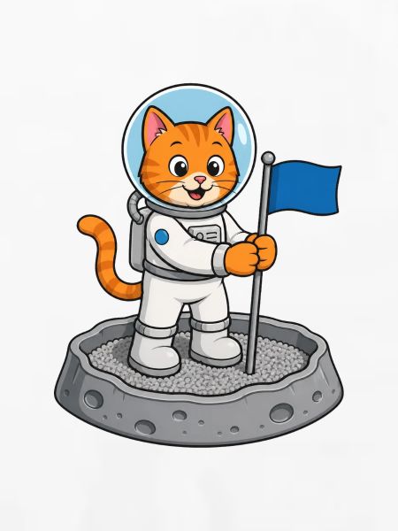 Astronauten-Katzentoilettenlandung
