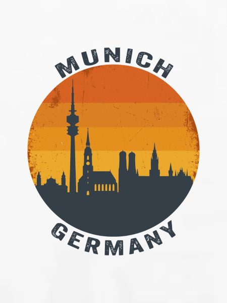 München, Deutschland Retro Skyline