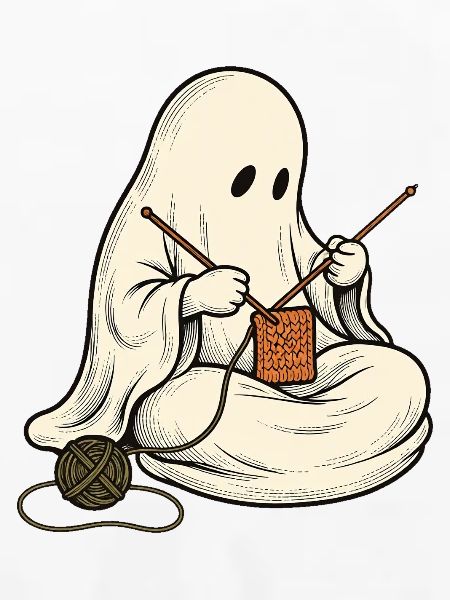 Strickender Herbstgeist