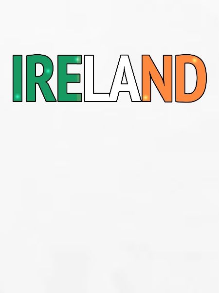 Irland Farbblock Typografie