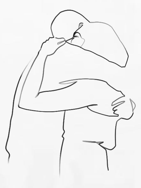 Umarmung, Mann und Frau