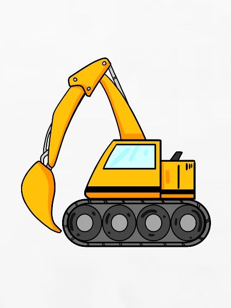 Löffelbagger Ausgräber Bagger Baumaschine
