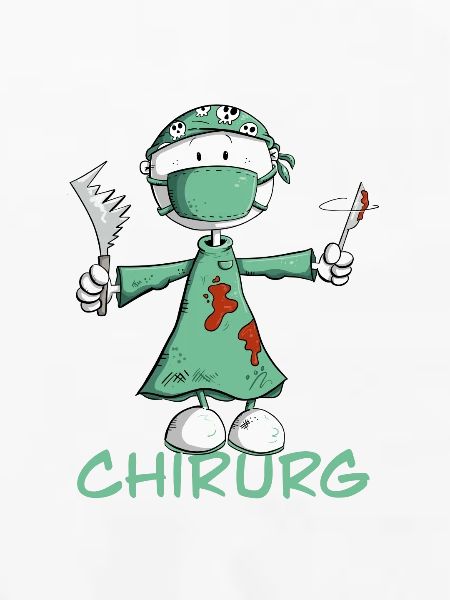 Chirurg Strichmännchen Cartoon