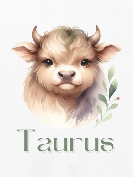 Elegantes Taurus Sternzeichen Aquarell Geschenk