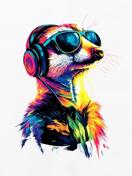 Erdmännchen Sonnenbrille Bunt Süßes Erdmännchen