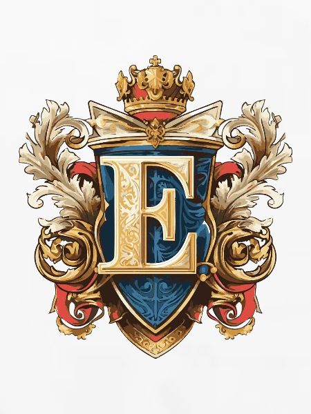 E Buchstabe Name Krone