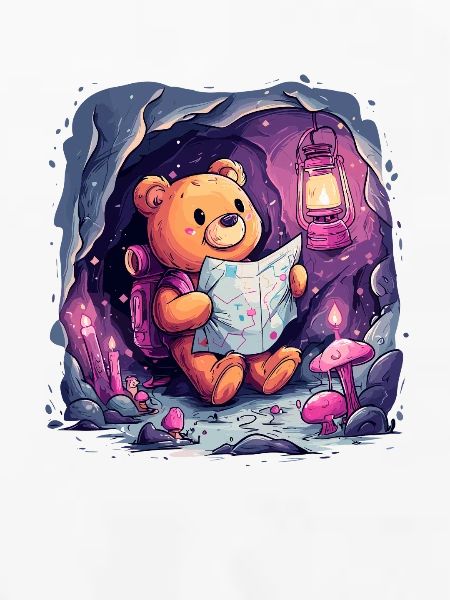 Teddybär auf Entdeckungstour