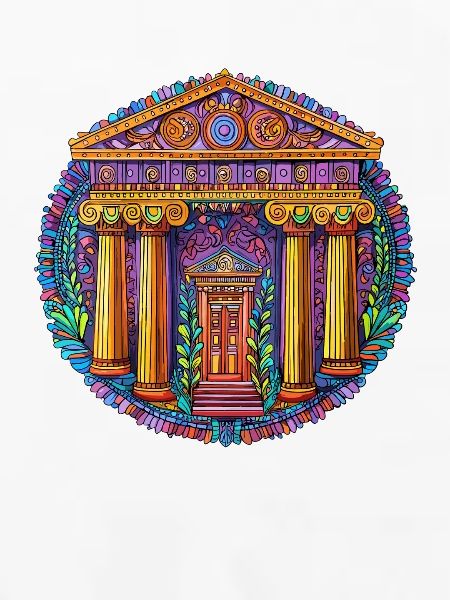 Bunter Tempelkreis Ornament