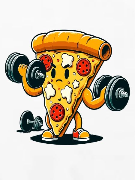 Kraftpizza Hebt Gewichte